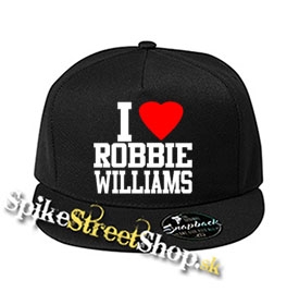 I LOVE ROBBIE WILLIAMS - čierna šiltovka model "Snapback"