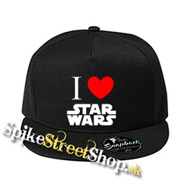I LOVE STAR WARS - čierna šiltovka model "Snapback"