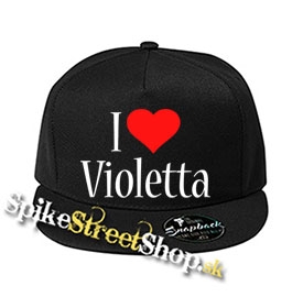 I LOVE VIOLETTA - čierna šiltovka model "Snapback"