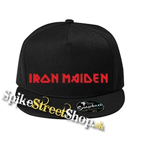 IRON MAIDEN - Red Logo - čierna šiltovka model "Snapback"