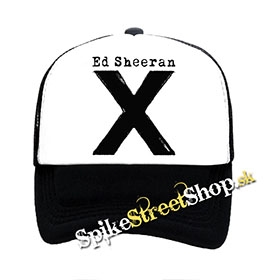 ED SHEERAN - X - čiernobiela sieťkovaná šiltovka model "Trucker"