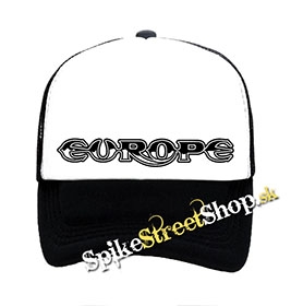 EUROPE - Logo - čiernobiela sieťkovaná šiltovka model "Trucker"