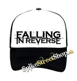 FALLING IN REVERSE - Logo - čiernobiela sieťkovaná šiltovka model "Trucker"