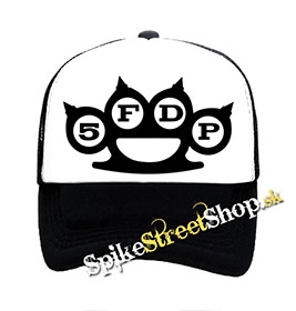 FIVE FINGER DEATH PUNCH - Logo - čiernobiela sieťkovaná šiltovka model "Trucker"
