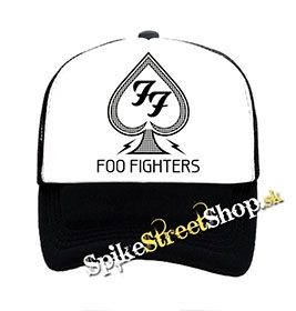 FOO FIGHTERS - Crest - čiernobiela sieťkovaná šiltovka model "Trucker"