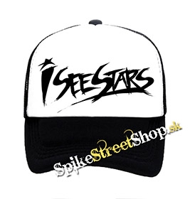 I SEE STARS - Logo - čiernobiela sieťkovaná šiltovka model "Trucker"
