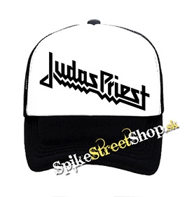 JUDAS PRIEST - Logo - čiernobiela sieťkovaná šiltovka model "Trucker"