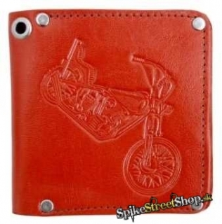 BIKER COLLECTION - Red Leather Wallet - peňaženka