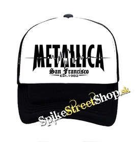METALLICA - San Francisco - čiernobiela sieťkovaná šiltovka model "Trucker"
