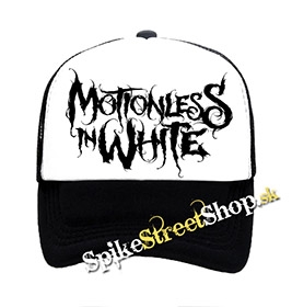 MOTIONLESS IN WHITE - Logo - čiernobiela sieťkovaná šiltovka model "Trucker"