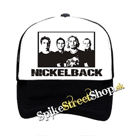 NICKELBACK - Logo - čiernobiela sieťkovaná šiltovka model "Trucker"