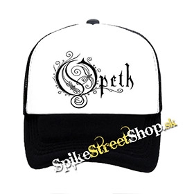 OPETH - Logo - čiernobiela sieťkovaná šiltovka model "Trucker"