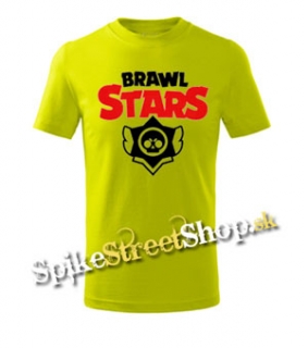 BRAWL STARS - Logo - limetkové pánske tričko