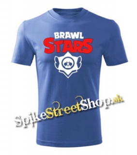 BRAWL STARS - Logo - azurovomodré chlapčenské tričko