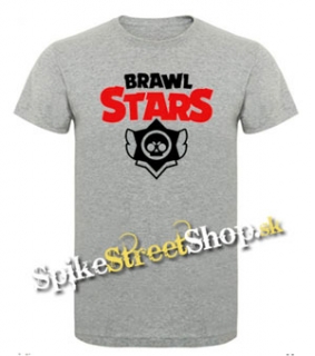 BRAWL STARS - Logo - šedé pánske tričko