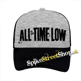 ALL TIME LOW - Logo - šedočierna sieťkovaná šiltovka model "Trucker"