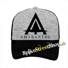 AMARANTHE - Logo - šedočierna sieťkovaná šiltovka model "Trucker"