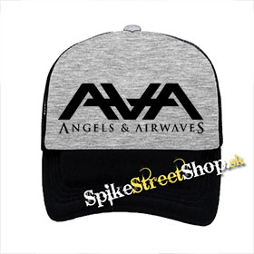 ANGELS AND AIRWAVES - Logo - šedočierna sieťkovaná šiltovka model "Trucker"