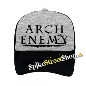 ARCH ENEMY - Logo - šedočierna sieťkovaná šiltovka model "Trucker"