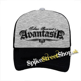 AVANTASIA - Logo - šedočierna sieťkovaná šiltovka model "Trucker"