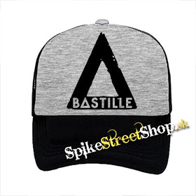 BASTILLE - Sign - šedočierna sieťkovaná šiltovka model "Trucker"