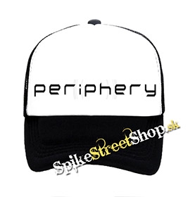 PERIPHERY - Logo - Motive 2 - čiernobiela sieťkovaná šiltovka model "Trucker"