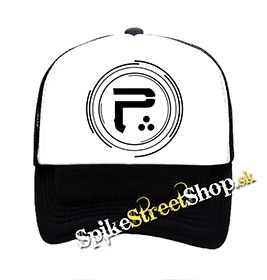 PERIPHERY - Logo - čiernobiela sieťkovaná šiltovka model "Trucker"