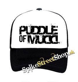 PUDDLE OF MUDD - Logo - čiernobiela sieťkovaná šiltovka model "Trucker"