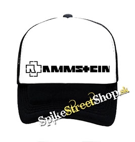 RAMMSTEIN - Logo - čiernobiela sieťkovaná šiltovka model "Trucker"