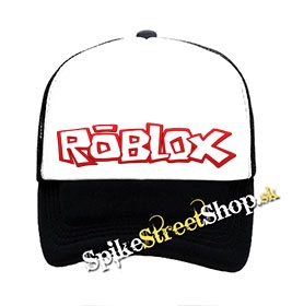 ROBLOX - Logo Red White - čiernobiela sieťkovaná šiltovka model "Trucker"