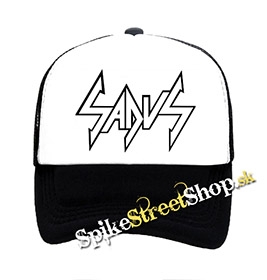 SADUS - Logo - čiernobiela sieťkovaná šiltovka model "Trucker"