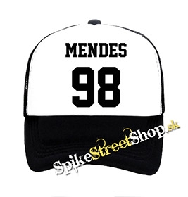 SHAWN MENDES - 98 - čiernobiela sieťkovaná šiltovka model "Trucker"