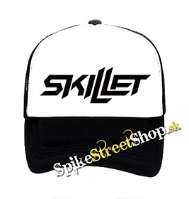 SKILLET - Logo - čiernobiela sieťkovaná šiltovka model "Trucker"