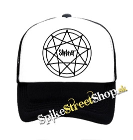 SLIPKNOT - Enneagram - čiernobiela sieťkovaná šiltovka model "Trucker"