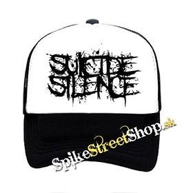 SUICIDE SILENCE - Logo - čiernobiela sieťkovaná šiltovka model "Trucker"