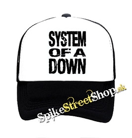 SYSTEM OF A DOWN - Logo - čiernobiela sieťkovaná šiltovka model "Trucker"