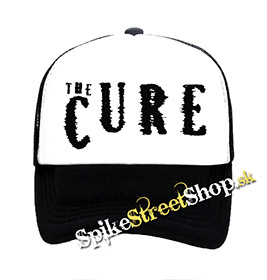 THE CURE - Logo - čiernobiela sieťkovaná šiltovka model "Trucker"