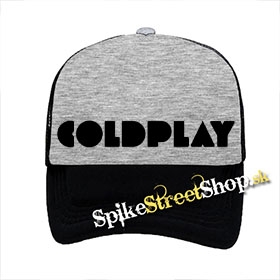 COLDPLAY - Logo - šedočierna sieťkovaná šiltovka model "Trucker"