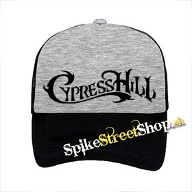 CYPRESS HILL - Logo - šedočierna sieťkovaná šiltovka model "Trucker"