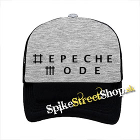 DEPECHE MODE - Logo - šedočierna sieťkovaná šiltovka model "Trucker"