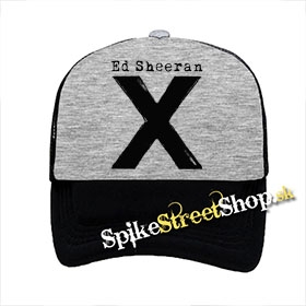 ED SHEERAN - X - šedočierna sieťkovaná šiltovka model "Trucker"