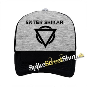 ENTER SHIKARI - Symbol - šedočierna sieťkovaná šiltovka model "Trucker"