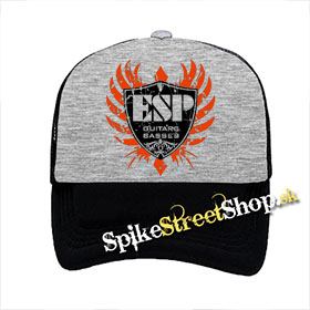 ESP - Guitars, Basses - šedočierna sieťkovaná šiltovka model "Trucker"