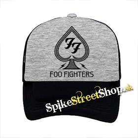 FOO FIGHTERS - Logo w Symbol - šedočierna sieťkovaná šiltovka model "Trucker"