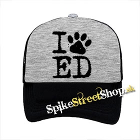 I LOVE ED SHEERAN - šedočierna sieťkovaná šiltovka model "Trucker"