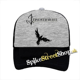 INSOMNIUM - Bird - šedočierna sieťkovaná šiltovka model "Trucker"