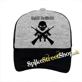 IRON MAIDEN - A Matter Of Life  - šedočierna sieťkovaná šiltovka model "Trucker"