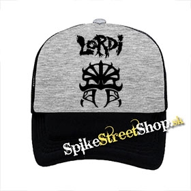LORDI - Symbol - šedočierna sieťkovaná šiltovka model "Trucker"