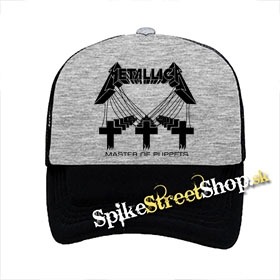 METALLICA - Master Of Puppets - šedočierna sieťkovaná šiltovka model "Trucker"