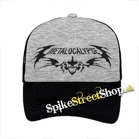 METALOCALYPSE - šedočierna sieťkovaná šiltovka model "Trucker"